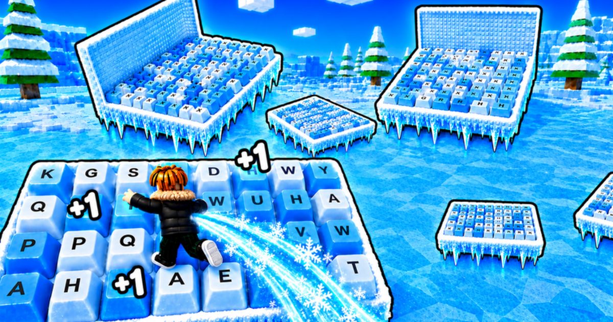 Titelbild zum Spielablauf von +1 Geschwindigkeit Schnee-Tastatur-Flucht